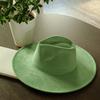 LIDHAY Western Style Suede Hat, Unisex Wide Brim Fedora Hat, Felt Panama Hat, Rancher Hat LIDHAY Western Style Suede Hat, Unisex