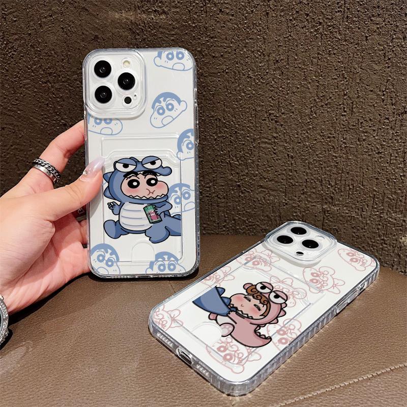 Card Slot Holder Silicone Wallet Pocket Case For Samsung S23 S24 S25 Ultra Redmi Note 12 13 Pro Oppo A38 A58 A78 Vivo Y21 Y22 Cover Clear Phone Bumper