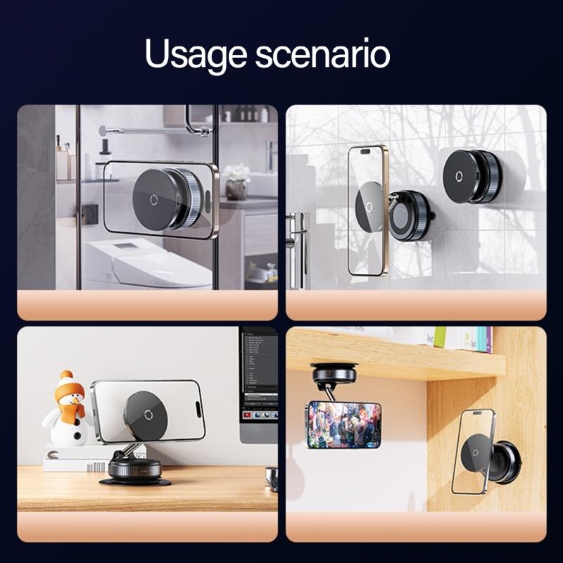 Vehicle Phone Mount Bracket Holder Vacuum Suction with Vacuum Attachment 360 Degree Rotation for Safe Driving Experience