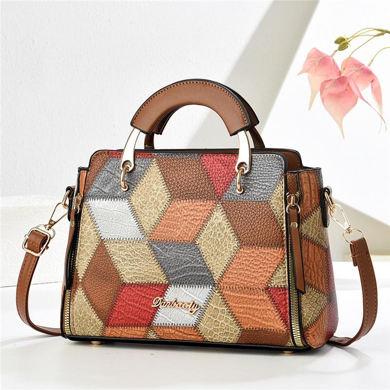 New Stylish Croc Texture Small Square Ladies Bag, Versatile Hand Held Multiway Shoulder Crossbody Bag For Daily Outfits