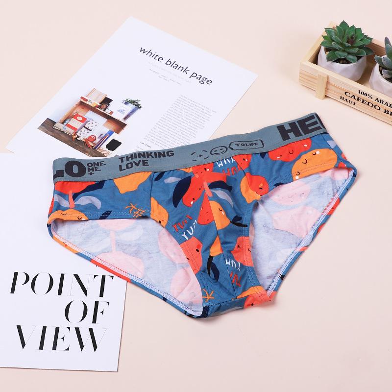 Printed Men's Underwear Loose Men's Triangle Pants Breathable Cotton Men's Large Triangle Pants