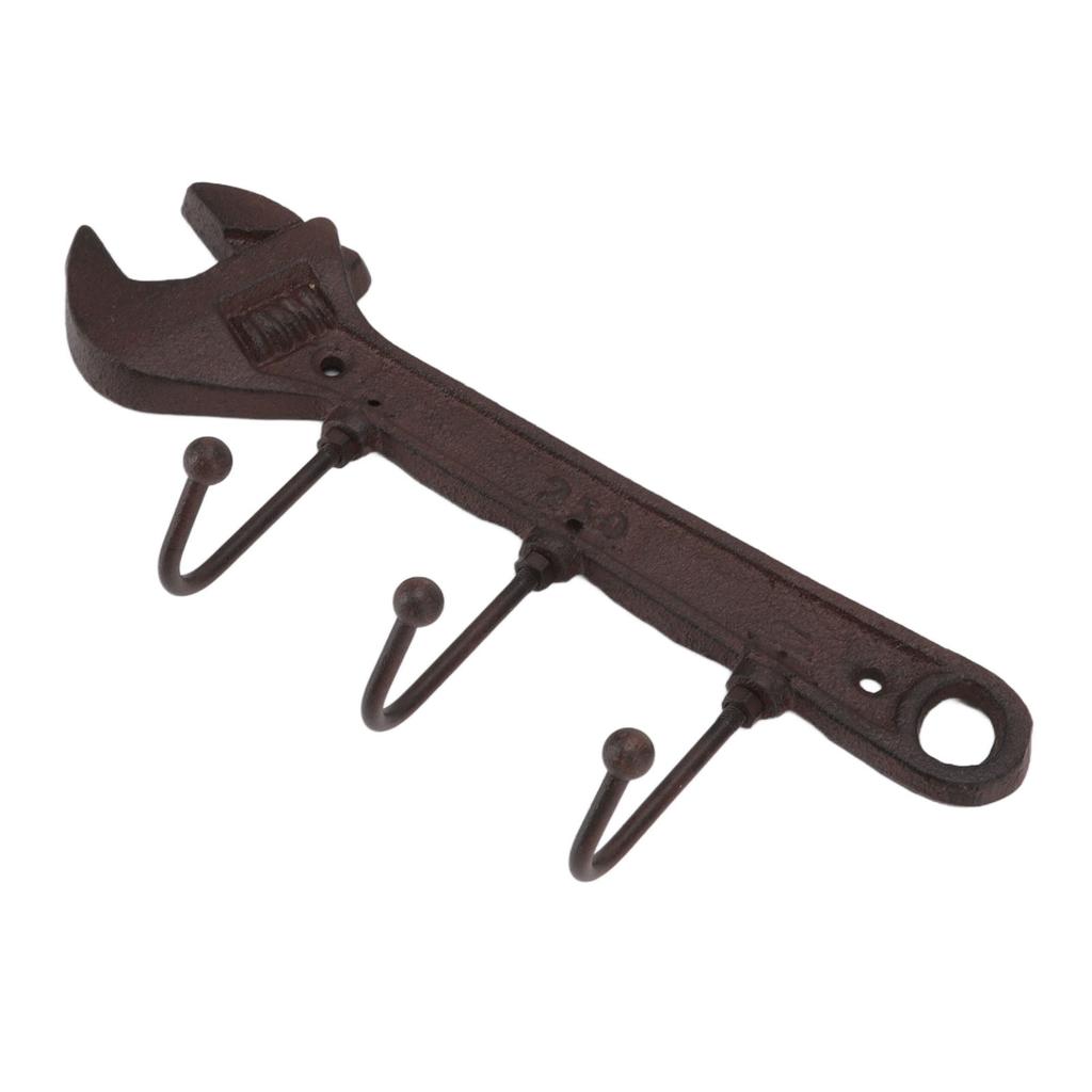 Industrial Style Hook Innovative Wall Decorative Cast Iron Hooks Clothes Hanger Pendant for Bar Entryway Wrench Shape