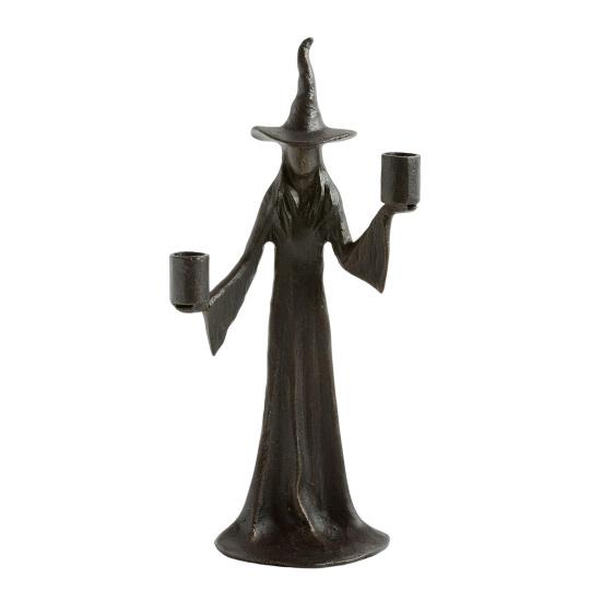 

Хэллоуин Подсвечник Ведьма Ручная работа Черная статуэтка ведьмы 8,66 дюйма Ретро подсвечник ведьма Хэллоуин Осеннее украшение B