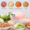 500ml Manual Garlic Press Multifunctional Food Mixer Garlic Grinding Chopper Food Vegetables Cutter Meat Grinders Kitchen Tool