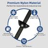 100PCS Nylon Universal Cable Tie Buckle Zip Ties - Heavy Duty Self-Locking Cable Tie Buckles Clips For Car Auto Bumper Fender Repairs, Multipurpose