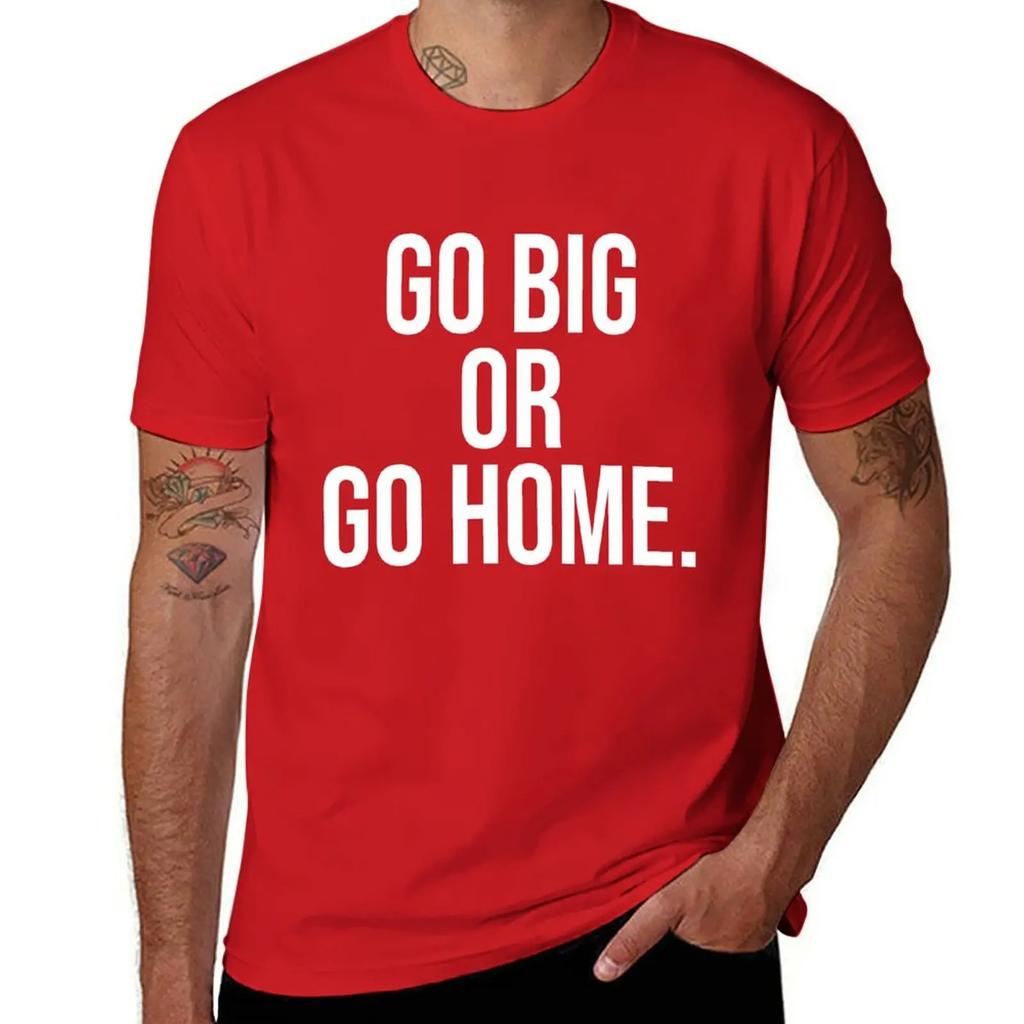 Ga groot of ga naar huis. T-shirt shirts grafische t-shirts anime t-shirt herenmode