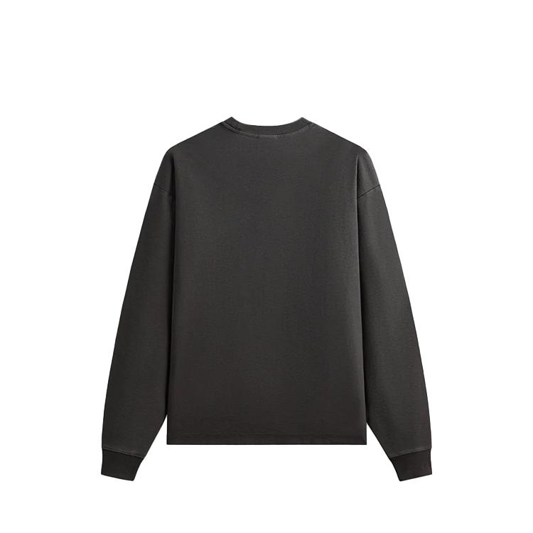 Kith Long Sleeve Quinn Tee Carbon Men Tops Black KHM034155-016