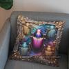 2D Colorful Beetle Pattern Digital Print Pillow Cover Pattern Cushion Cover Suitable For Sofa Bedroom Car Pillow Cover