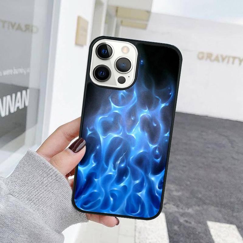 Matte Flames Phone Case For iPhone 17 Air 15 16 Cover  11 13 14 Pro Max 12 Plus Max Fundas