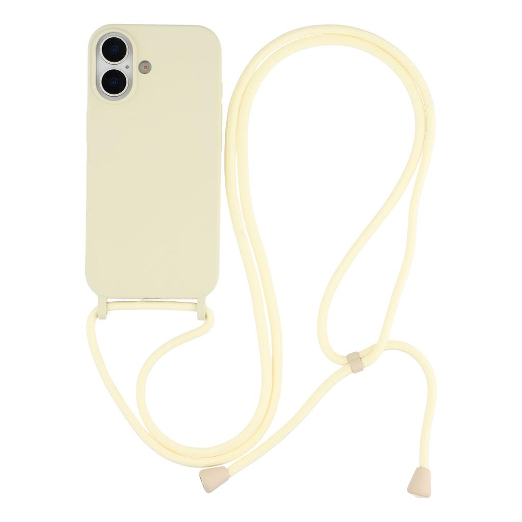 Für iPhone 17 Hülle Flüssigsilikon Schutzhülle mit Umhängeband