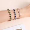 Heart Shape Zircon Crystal Micro Pave Bracelet Women Trendy Fashion Statement Jewelry