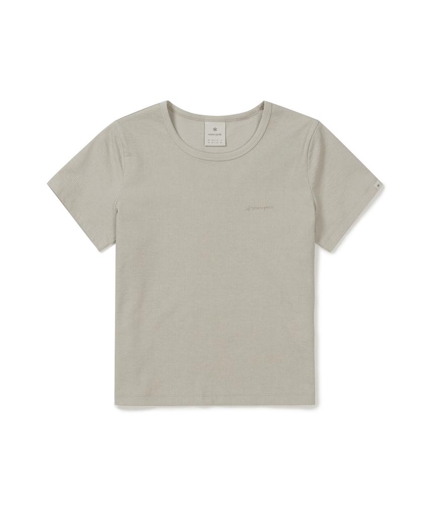 SNOWPEAK APPAREL Ribbed Women'S Short Sleeve T-Shirt (S26Mwfts39) Sand Beige