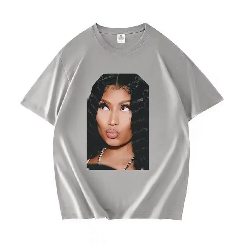 Funny Nicki Minaj Meme Pattern Tshirt for Womenhip-hop Fashionretro Rap Tshirtoversized Tshirt Street Wear  Winter Innerwear