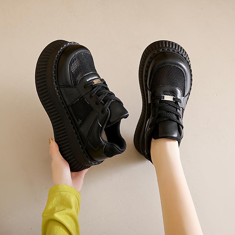 Fashion 2025 New Outdoor Mesh Women's Vulcanize Shoes Platform Breathable Hot Sale Lace Up Women Sneakers Versatile Ladies Casual Shoes