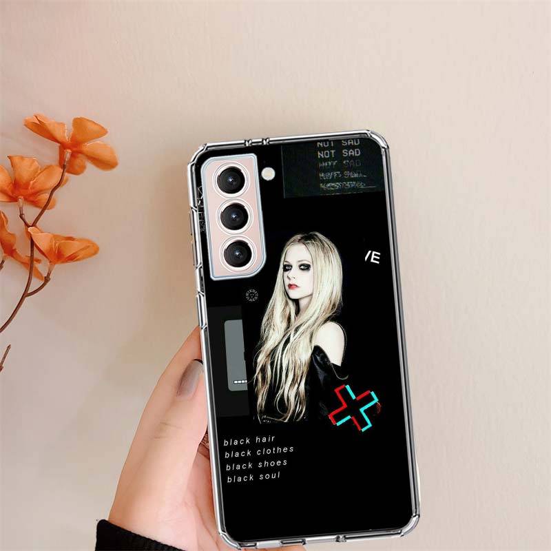 Sängerin Avril Lavigne Klare Handyhüllen für Samsung S26 Ultra Galaxy S25 Edge S24 S23 FE S21 Plus S20 S22 S10 Hülle Gemustert Com