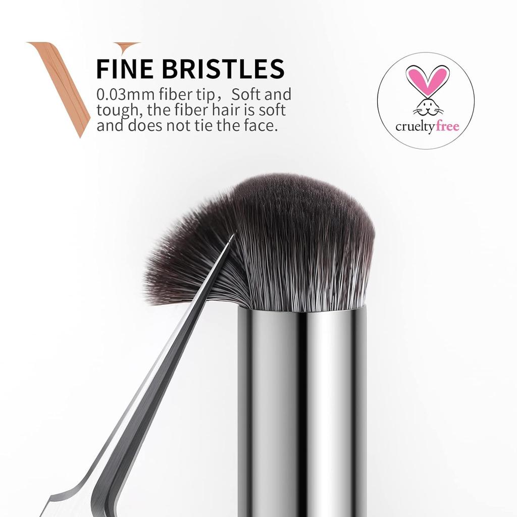DUcare Concealer Brush Under Eye  Angled Small Nose Contour Brush, Mini Thin Slanted Foundation Face Eyebrow Eyes, Liquid Cream Blending