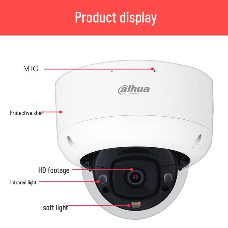 

Dahua 2MP AI Dual-Light Vandal-Proof Dome IP Camera
