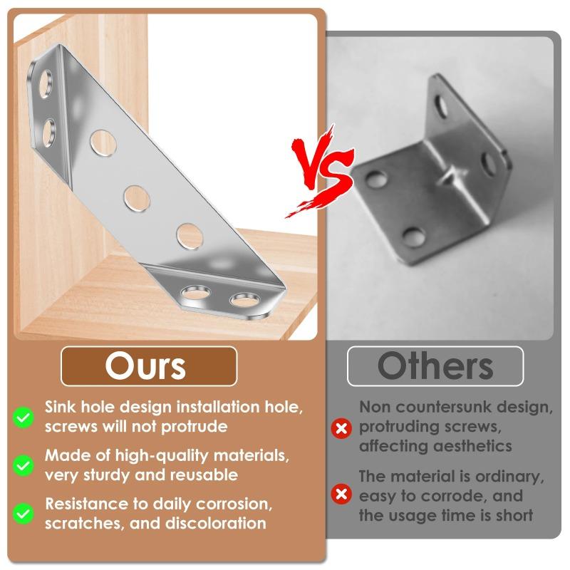 20/50 Buc Conector de Colț Mobilier Oțel Inoxidabil Suport de Colț Suport de Colț Triunghiular Universal cu Șurub Colțare