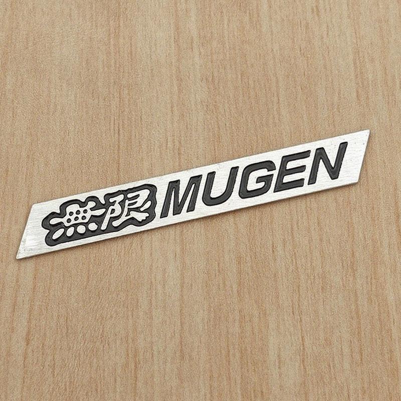 3D Metal Letters Mugen Emblem Car Front Grille Logo Rear Trunk Sticker Fender Side Badge for Auto Exterior Accessories