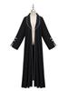 2024 Elegant Middle East Muslim Color Block Long Dress & Cardigan