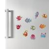 Set of 10 Cartoon Marine Life Resins Magnets with Secures Hold Refrigerator Magnetic Sticker For Home School Office Use