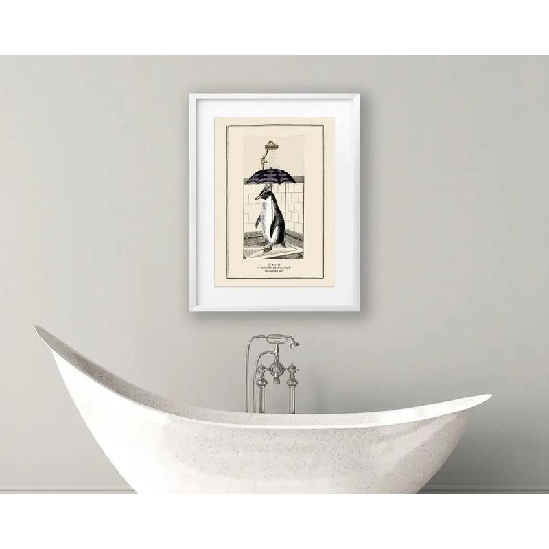 Funny Vintage Penguin Posters and Prints Surreal Animal Quirky Patent Wall Art Picture Canvas Painting Room Home Decor Cuadros