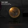 Small Table Clocks, Hongyada Classic Non-Ticking Desk Alarm Clock with Backlight Battery Operated HD Glass for Bedroom Living Room Kitchen Bedside