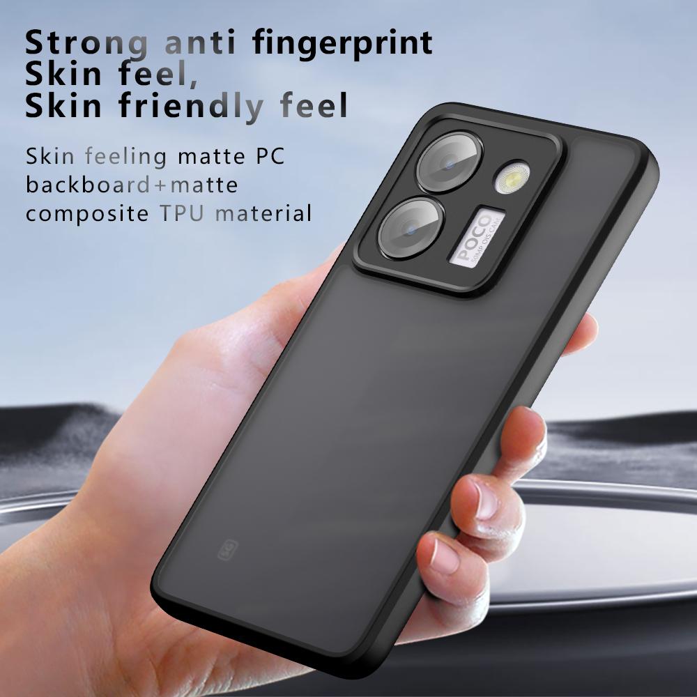 For Xiaomi Poco M7 Pro TPU Border Case Cover 3D Intergrated Button Case Anti Drop Airbags Covers Poco M6 Plus Coques Poco M7