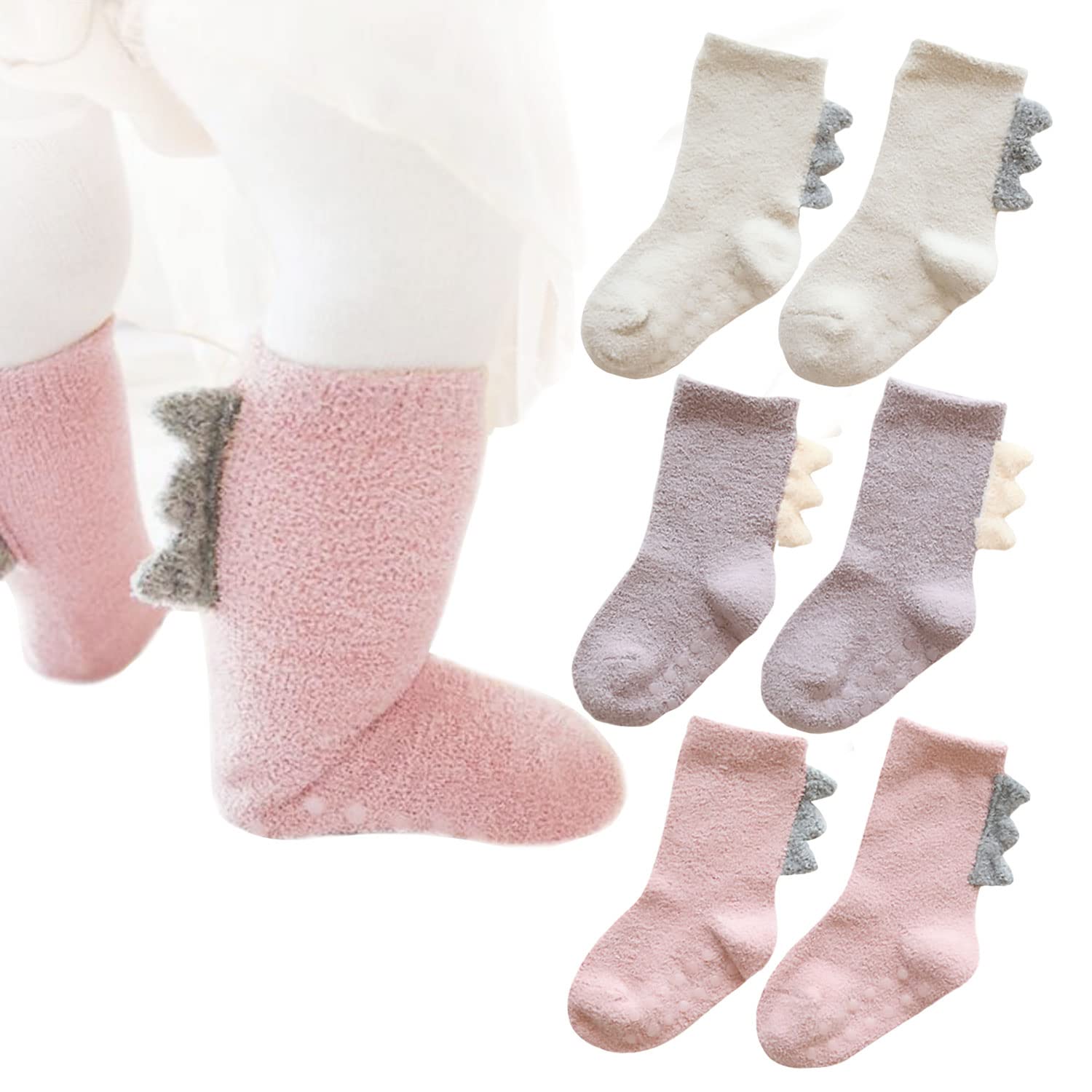 

Набор носков для малышей-динозавров, пушистые, для холодной погоды, для похода в школу, белые, фиолетовые [MIHI] 3 пары для детей, младенцев, девочек, мальчиков, носки, носки, носки, носки,