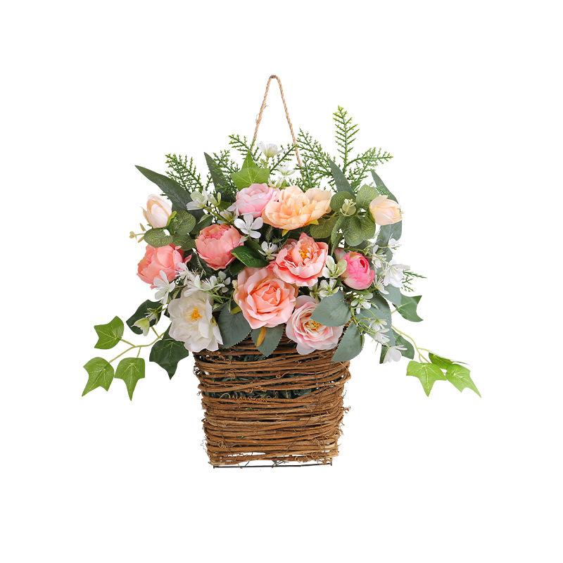 Spring Flowers Flower Basket Simulation Flower Outdoor Wedding Decoration Photography Shooting Props