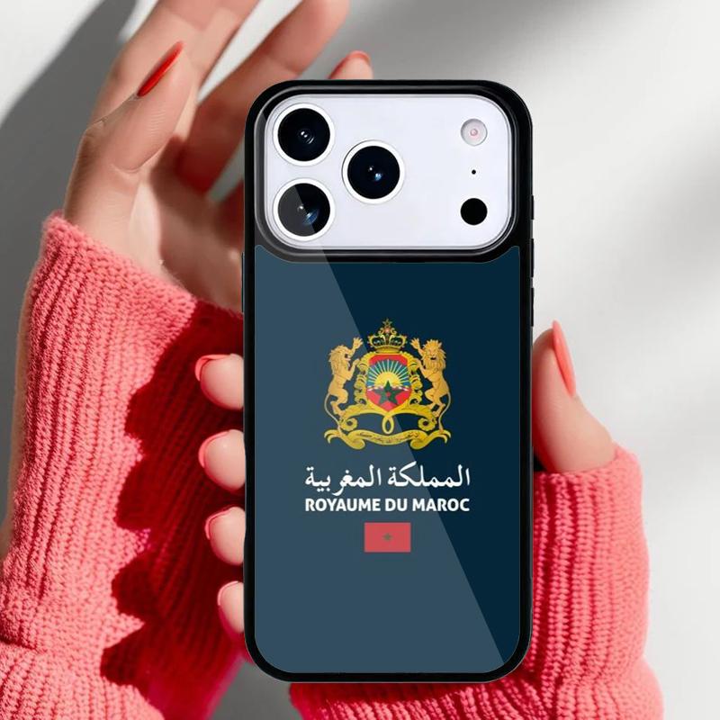 Morocco Flag Passport Phone Case for iPhone 17 Air 16e 15 14 13 Pro Max Back Cover for 12 11 Pro Coque