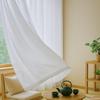 Deconovo Lace Width 200 X Length Hard To See from UV Thermal 1 White Curtains, 230cm, Outside, Nordic, Opaque, Protection, Soft, Insulation, Piece,