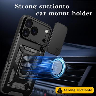 Armor Funda For iPhone 17 Pro Max Case Car Magnetic Holder Ring Case For iPhone17 Pro Air 17Pro Max Camera Lens Protection Cover