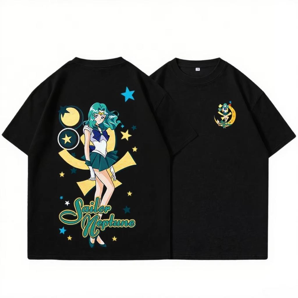 Sailor Moon Tshirts for Unisex and Women Summer Fashion Anime Print Shortsleeved Tshirts Womens Street Clothing Cotton