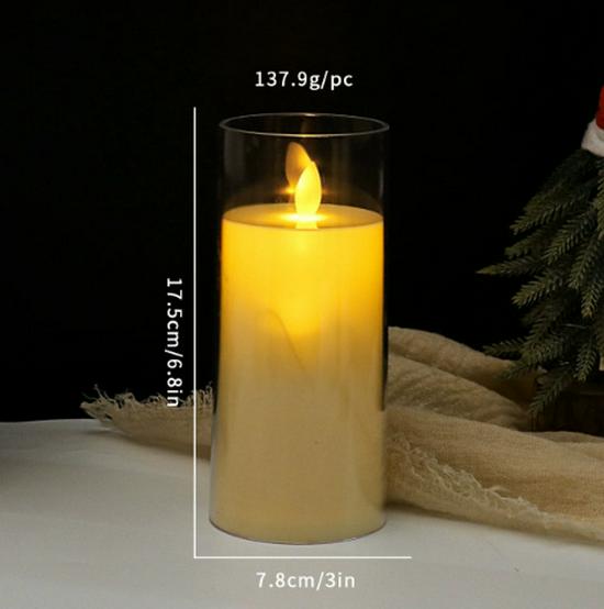 Acryl LED Kerze mit flackernder Flamme und Tassen-Atmosphäre