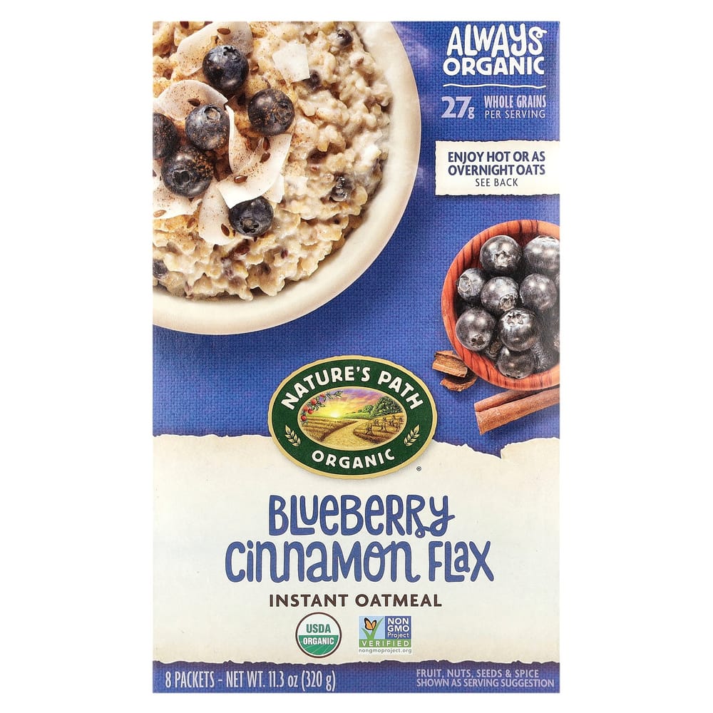 Natures Path Oatmeal Blueberry Cinnamon Flax, 8-Pack 320g (11.3oz)