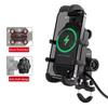 3.0 Quick Charging Motorcycle Bicycle Wireless Charger Phone Holder Stand GPS Moto Cellphone Handlebar Mount for 4-7 inch Phone