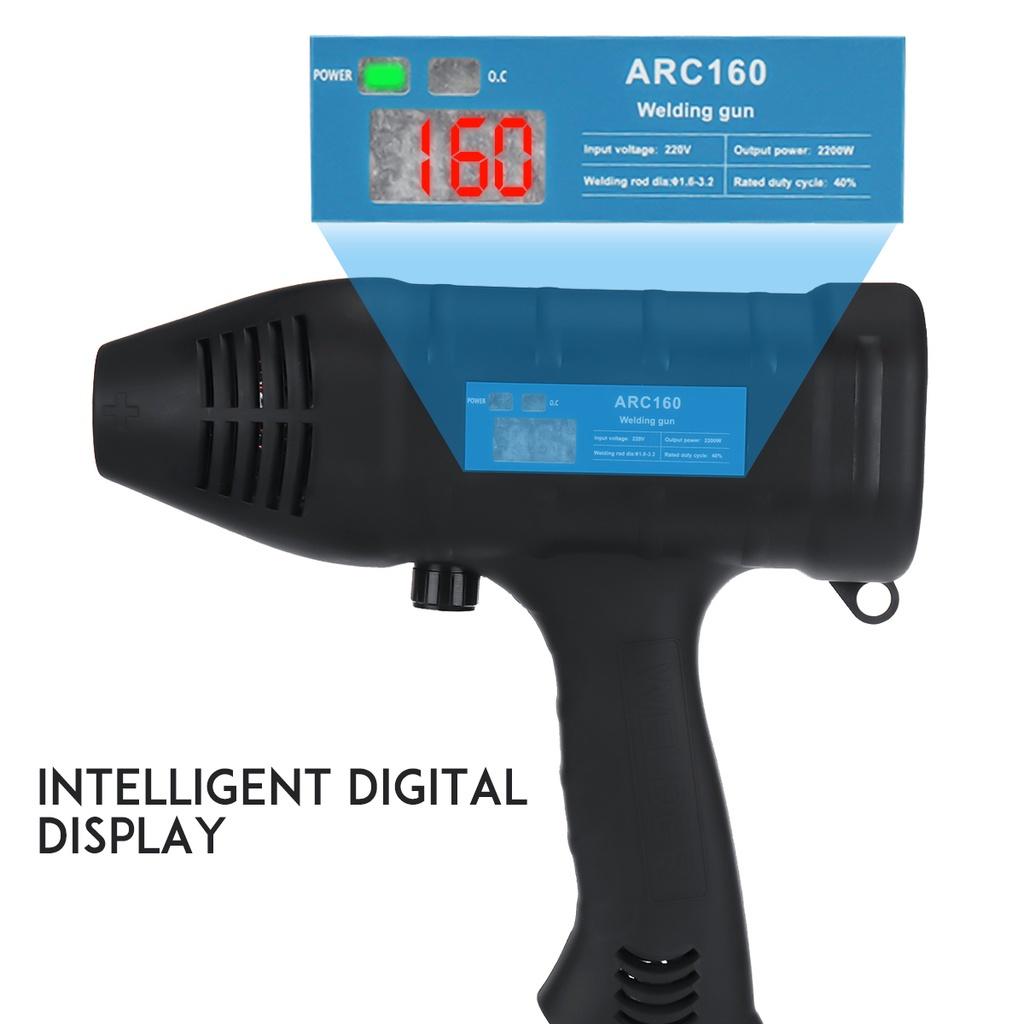 10-160A 2200W Electric Arc Welding Machine Portable Automatic IGBT ARC Inverter Welding Digital Intelligent Welder