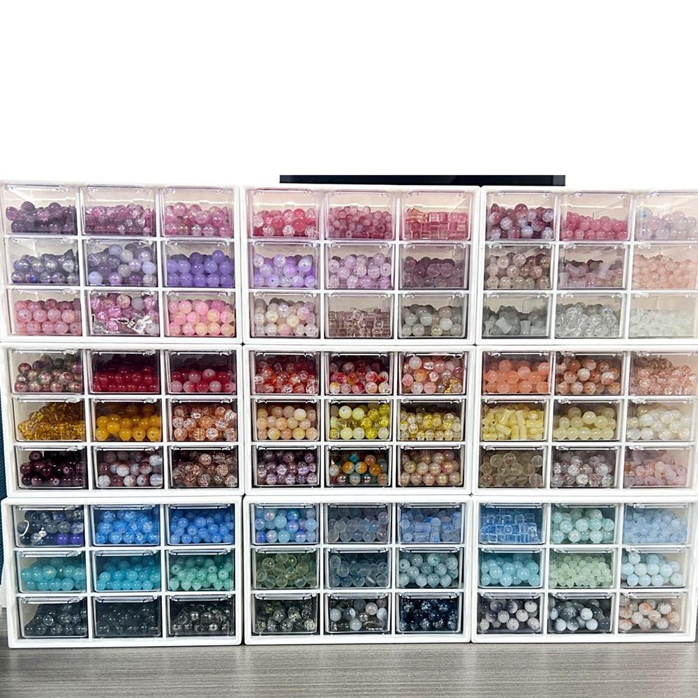 Desktop 9 Grid Storage Boxes Small Drawer Partitioned Student Desk Wall-mounted Sundries Organizer Box for Mini Drawers