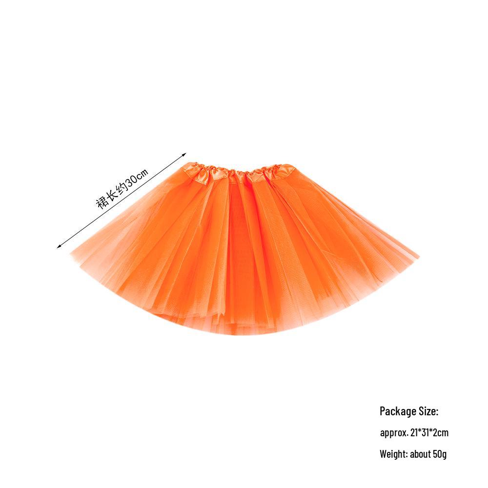 Fustă Tutu Pufos cu Trei Straturi pentru Dans, pentru Copii, cu Talie Elastică
