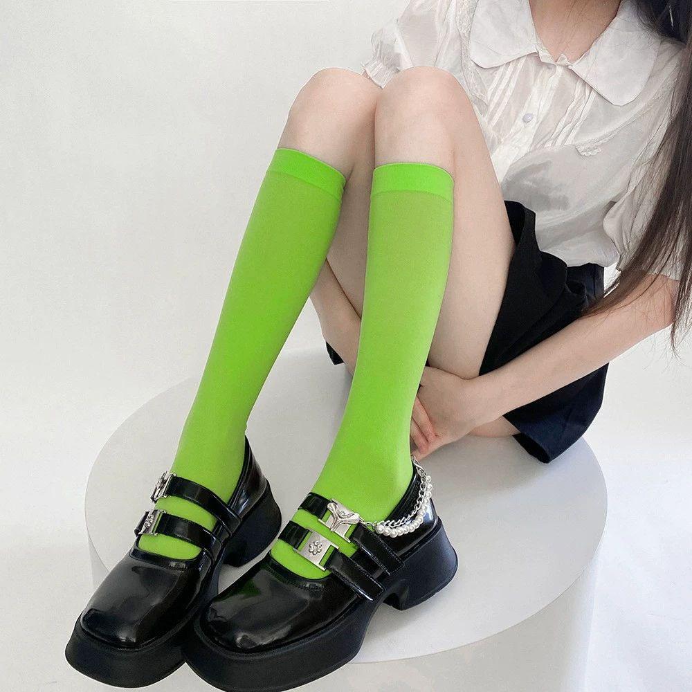 Fashion Colorful Stockings Middle Tube Socks Cosplays Calf Socks Long Boot Stockings Gifts Women Knee High Socks