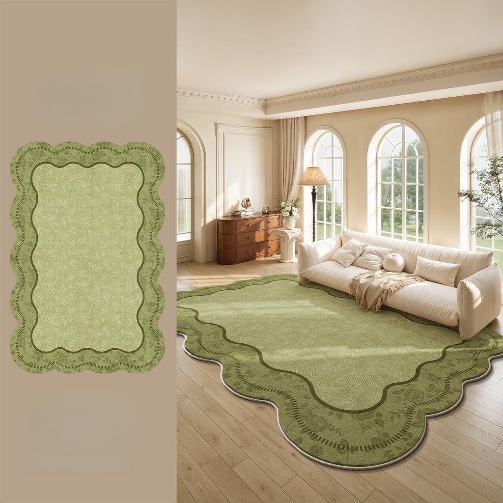 Irregular Shape Rugs for Bedroom Fluffy Soft Bedside Rug Retro Style Living Room Decoration Carpet Thick Plush Lounge Floor Mat