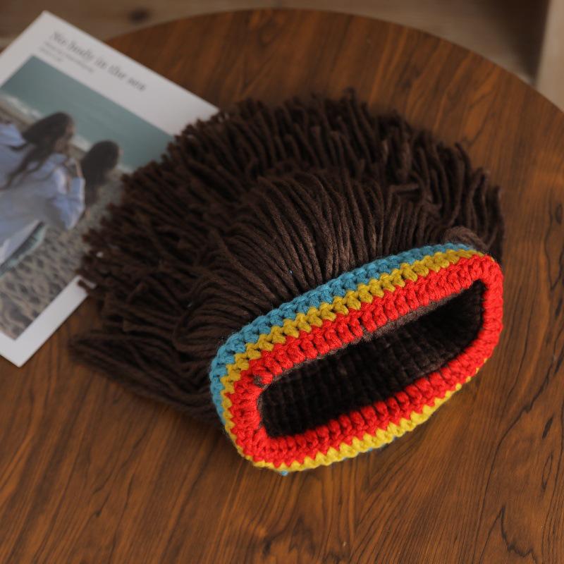 Dreadlocks Wool Knit Hat - Funny, Warm, and Trendy Wig Headwear for Men and Women