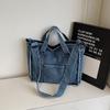 Denim Tote Bag Women Shoulder Bag Crossbody Bag