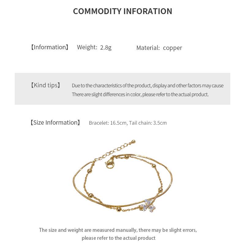 18K Gold-Plated Zircon Flower Layered Bracelet - Elegant, Versatile Fashion Jewelry