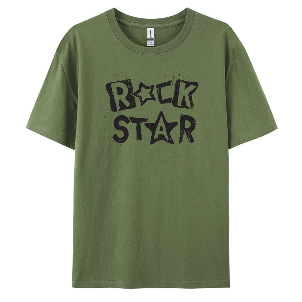 RockStar Summer Essential Pure Cotton TShirt with Short Sleeves and Round Neck