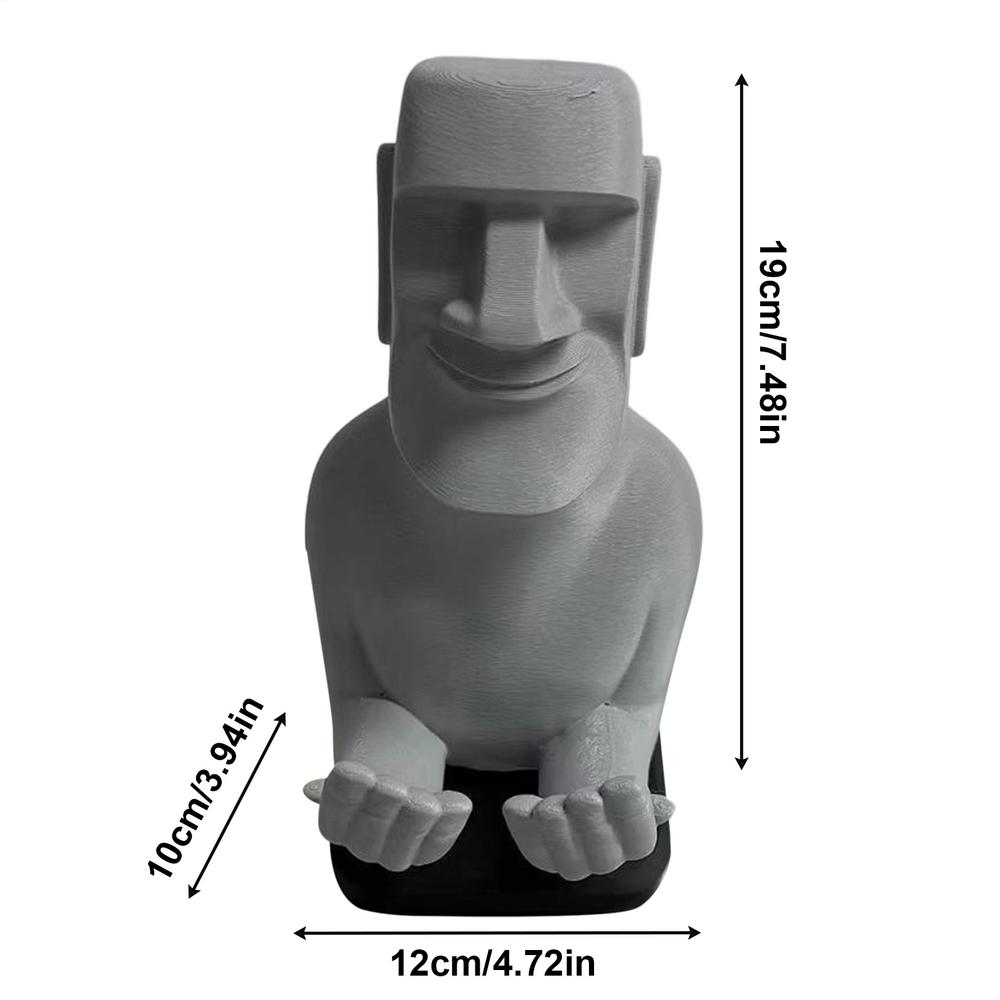 Controller Holder Stone Man Sculpture Cell Phone Cradle for Gamer Men Boys Teen Boyfriend Living Room Desk Bedroom Dorm