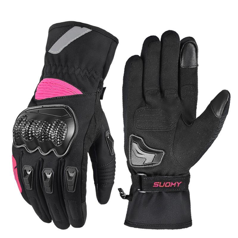 Winter Windproof Waterproof Motorcycle Skiing Outdoor Riding Gloves Men Women Thick Thermal Long Cuff