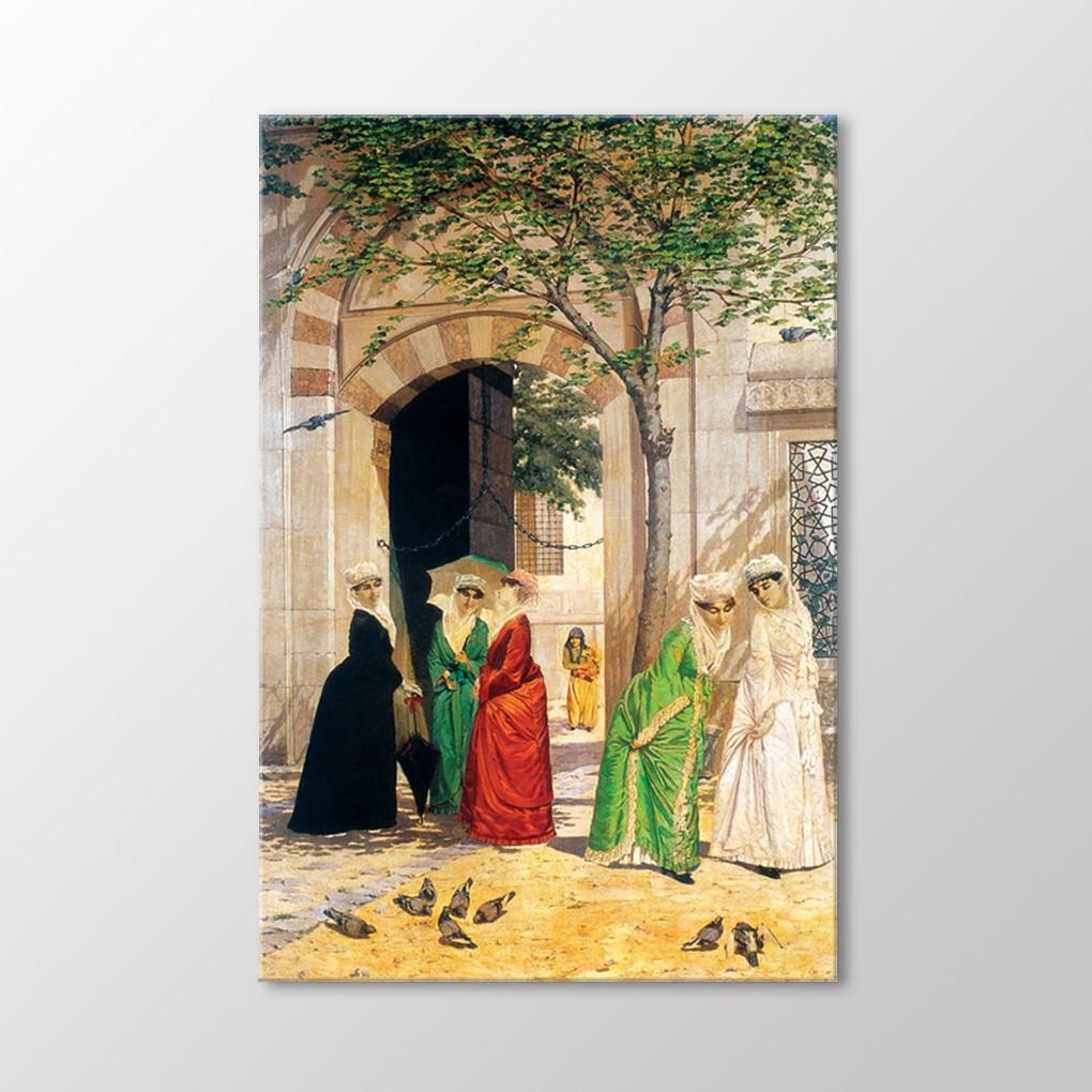 

Женщины перед мечетью Картина