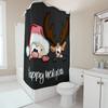 TU Cute Reindeer Christmas Shower Curtain Festive Holiday Forest Animal Bathroom Decor Waterproof Holiday Home Decor Gift
